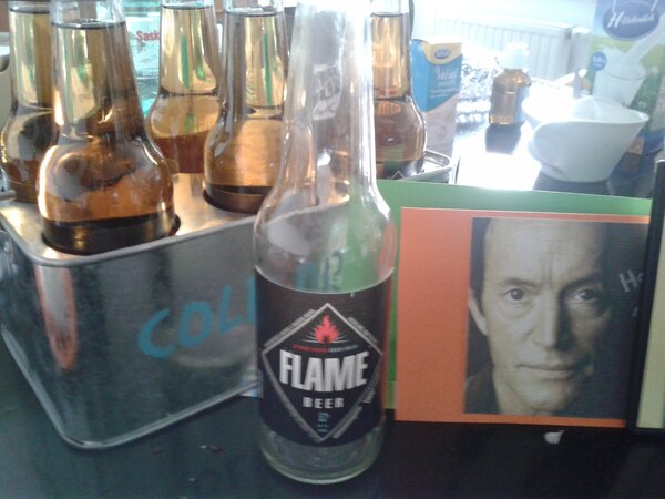 Flame Beer - taste good! One of my birthday presents