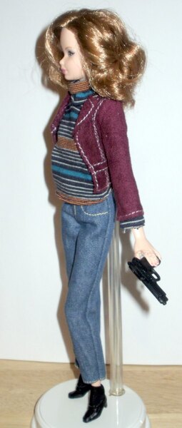 Lara Means custom Barbie/doll: Readying her weapon